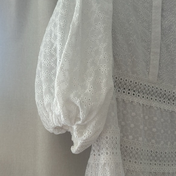 Alice + Olivia Blakesly Mini Dress Eyelet - Picture 4 of 5